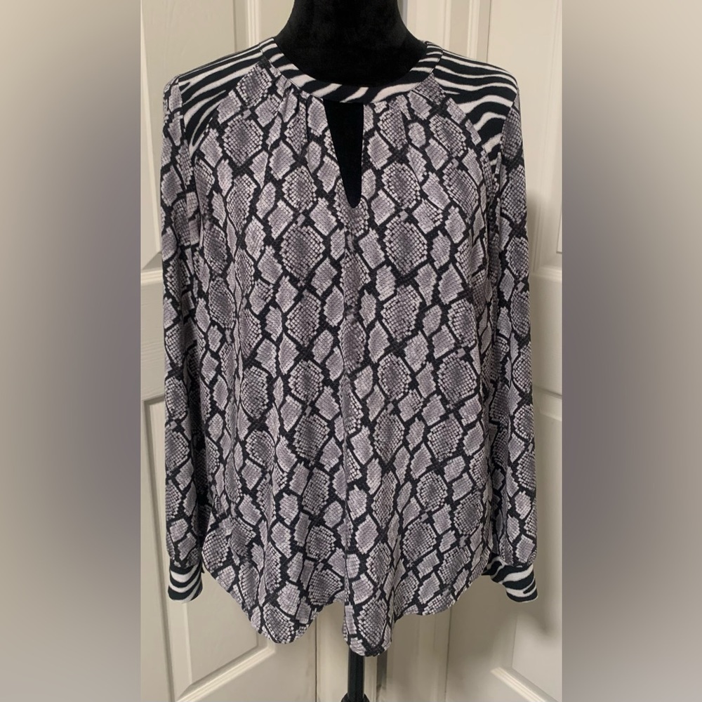 Michael Kors Python Print Blouse - Picture 2 of 7